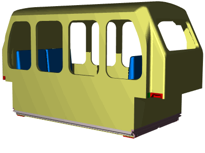 Bild:  Fahrzeug-Kabine in Passagier- und Fracht-Version 