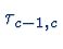 $\tau_{c-1,c}$